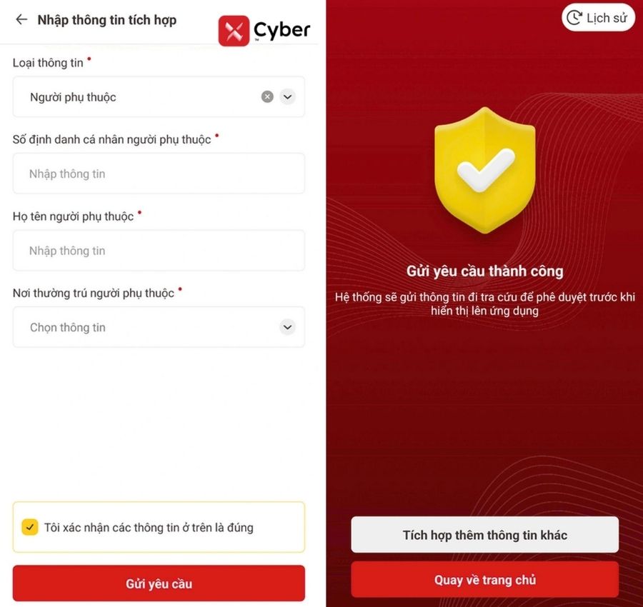 Cá nhân tự đăng ký người phụ thuộc: Điều kiện, cách làm & lưu ý quan trọng 9 Cá nhân tự đăng ký người phụ thuộc trên Etax mobile - Bước 3