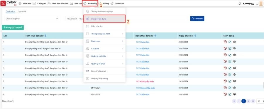2 Cách đăng ký hóa đơn điện tử hộ kinh doanh theo quy định mới nhất 7 Đăng ký hóa đơn điện tử hộ kinh doanh qua xCyber Bill - Bước 1