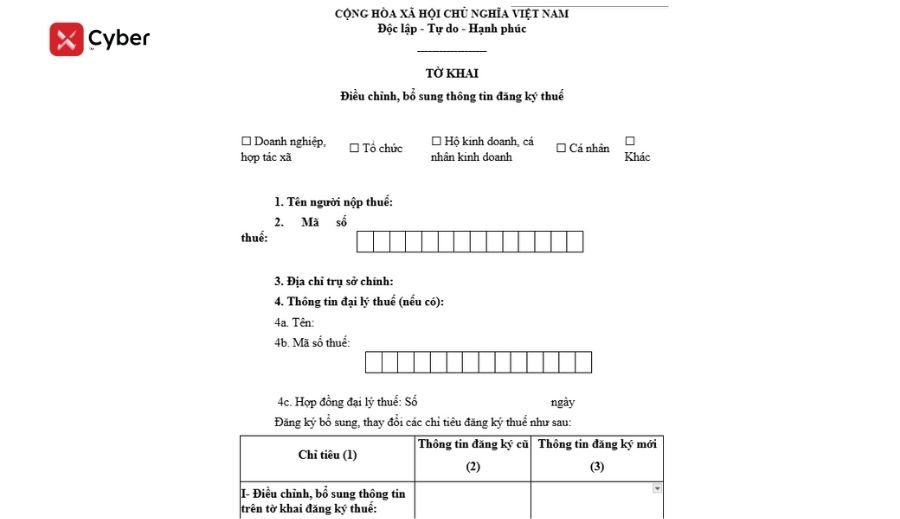 Mẫu cắt giảm người phụ thuộc mới nhất