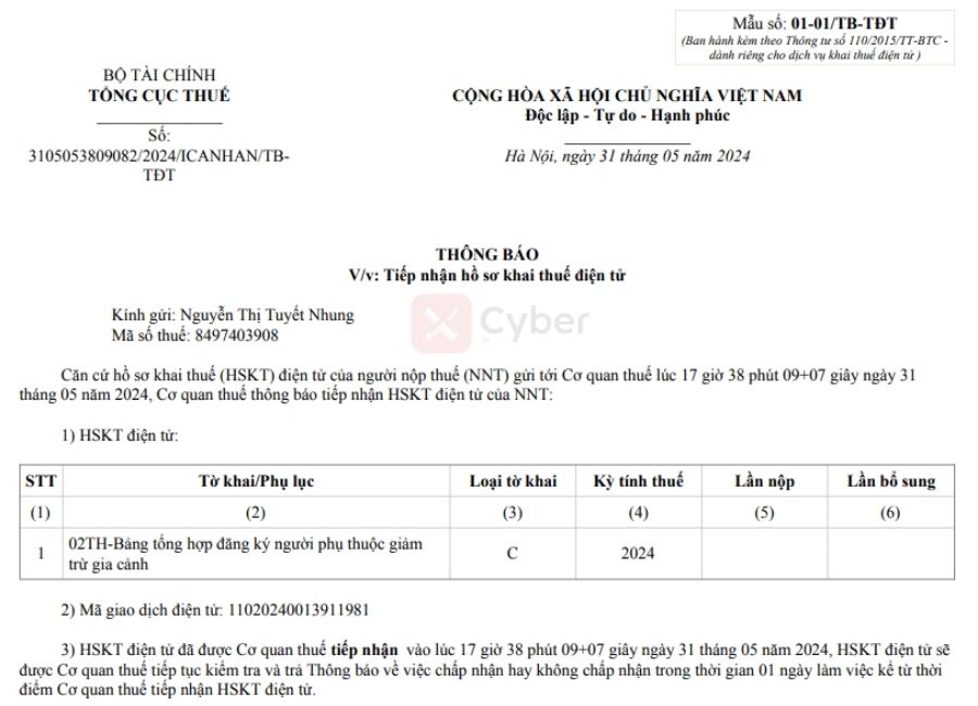 Thủ tục cắt giảm người phụ thuộc online theo quy định mới nhất 2026 8 Tra cứu kết quả xử lý hồ sơ cắt giảm người phụ thuộc