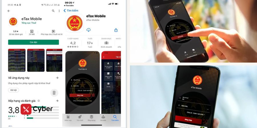 Tra cứu nợ thuế doanh nghiệp trên Etax Mobile - Bước 1