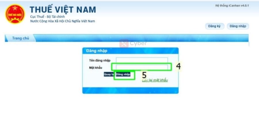 Tra cứu nợ thuế hộ kinh doanh trên Thuế điện tử - Bước 2.3