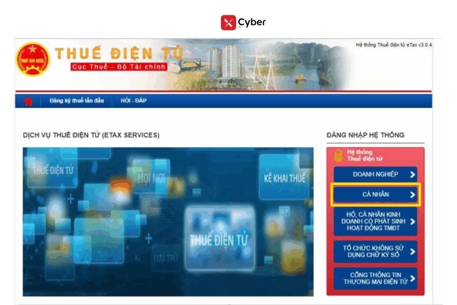 Cách kê khai thuế hộ kinh doanh Quý I.2026 Qua cổng thông tin Thuế điện tử - Bước 1