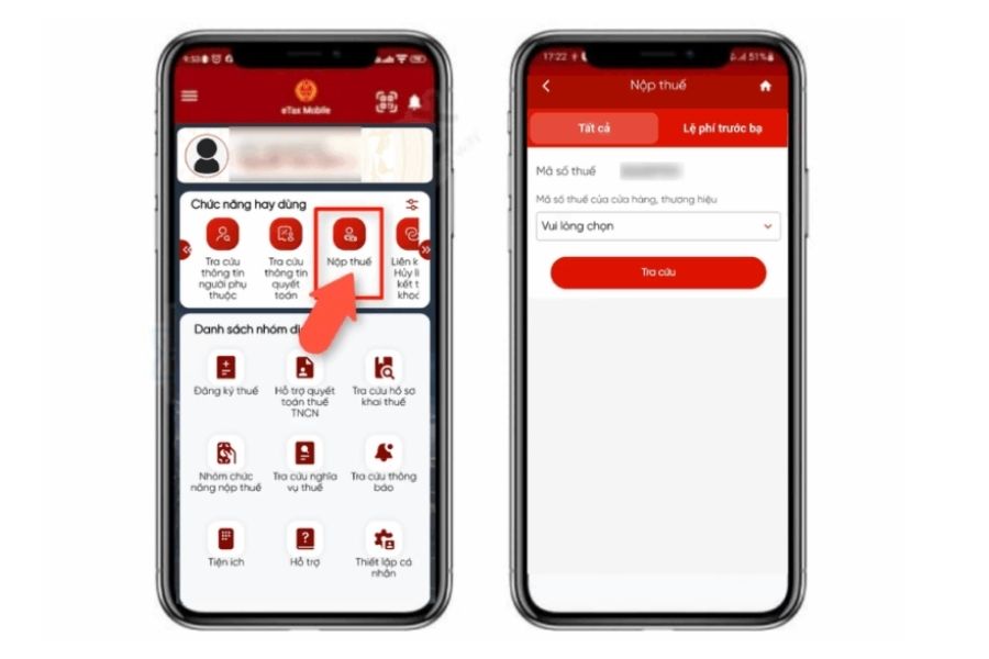 Cách kê khai thuế hộ kinh doanh Quý I.2026 Qua ứng dụng Etax Mobile - Bước 3