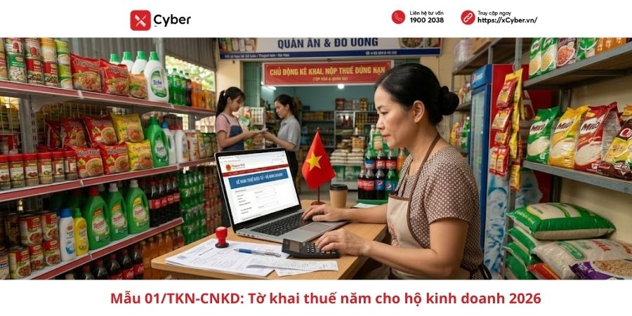 Mẫu 01/TKN-CNKD: Hướng dẫn tờ khai thuế năm cho hộ kinh doanh 1 mẫu tờ khai 01/TKN-CNKD