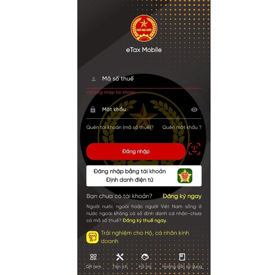 Cách đăng ký người phụ thuộc trên Etax Mobile chi tiết, dễ thực hiện nhất 2 Cách đăng ký người phụ thuộc trên Etax Mobile - Bước 1