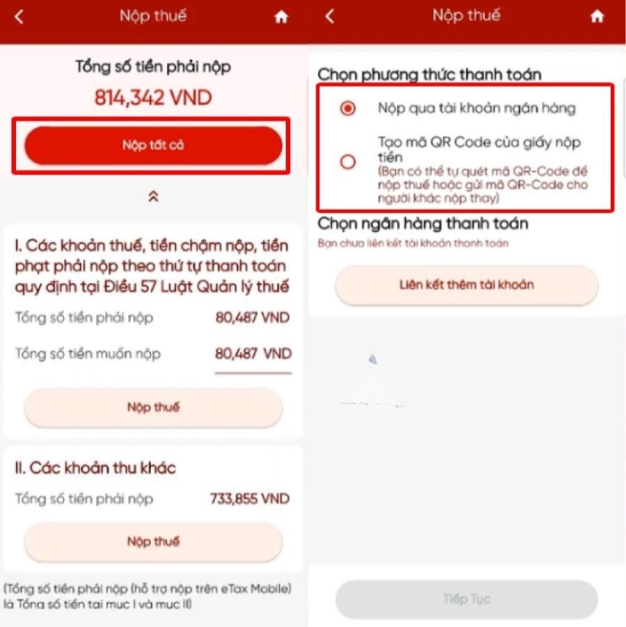 cách nộp thuế thay cho hộ kinh doanh qua etax mobile theo mã số thuế - bước 5