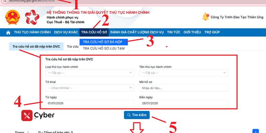 cách lấy tờ khai quyết toán thuế tncn đã nộp qua dịch vụ công