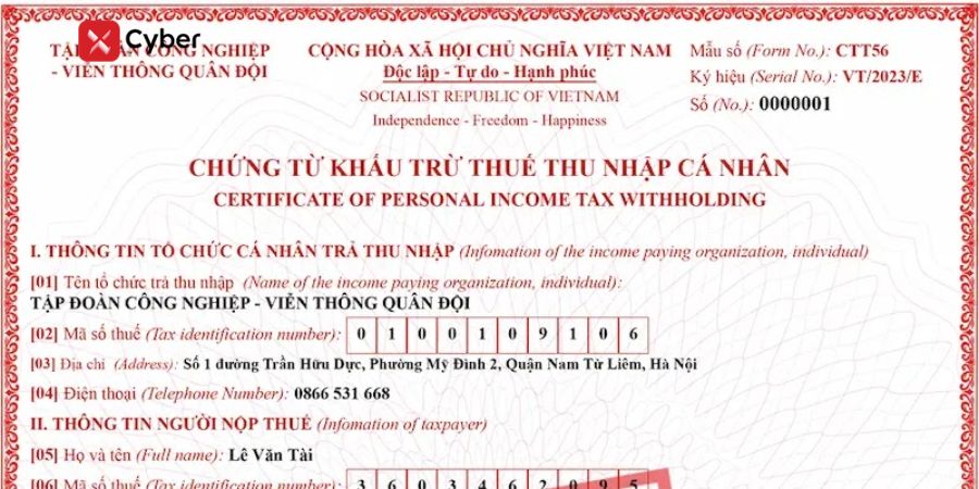 lưu ý cách ghi chứng từ khấu trừ tncn