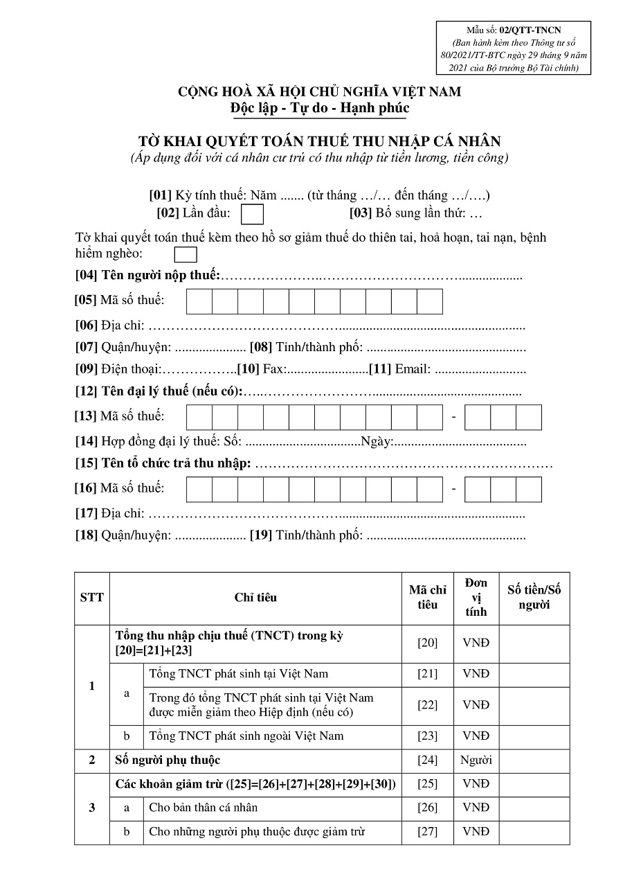 Mẫu 02/QTT-TNCN