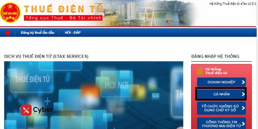 cách nộp bctc bổ sung trên thuế điện tử - bước 1