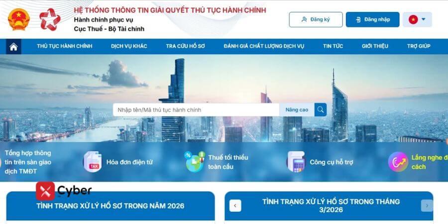 nộp lại báo cáo tài chính trên dịch vụ công - bước 1