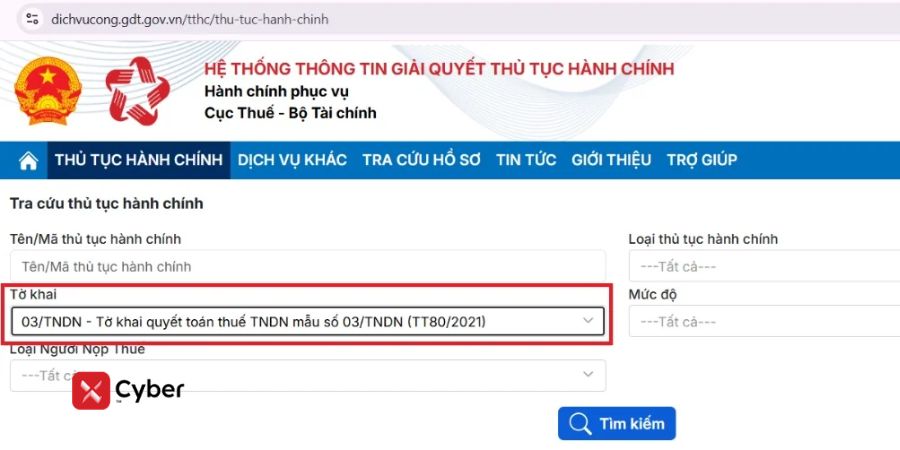 nộp thuyết minh báo cáo tài chính trên dịch vụ công cùng tờ khai quyết toán thuế tncn - bước 2