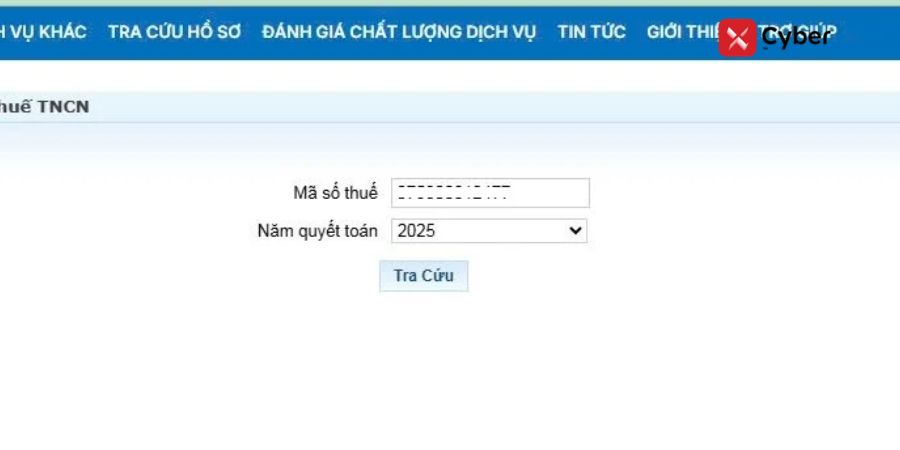 Nộp tờ khai quyết toán thuế TNCN qua Dịch vụ công - bước 3