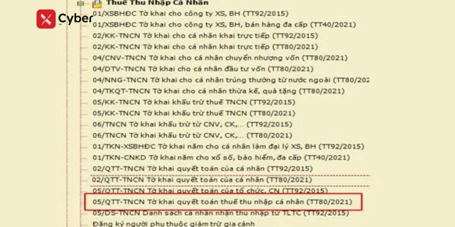 Nộp tờ khai quyết toán thuế TNCN qua HTKK - bước 2