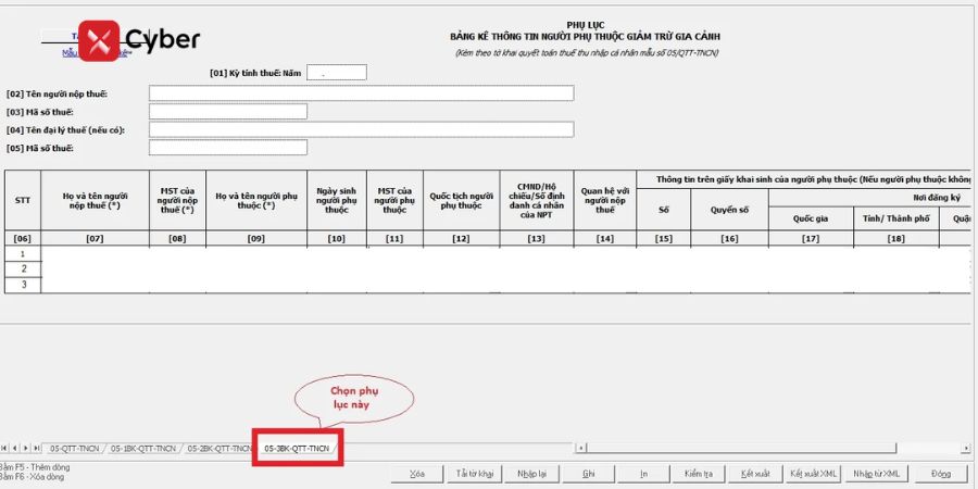 Nộp tờ khai quyết toán thuế TNCN qua HTKK - bước 4