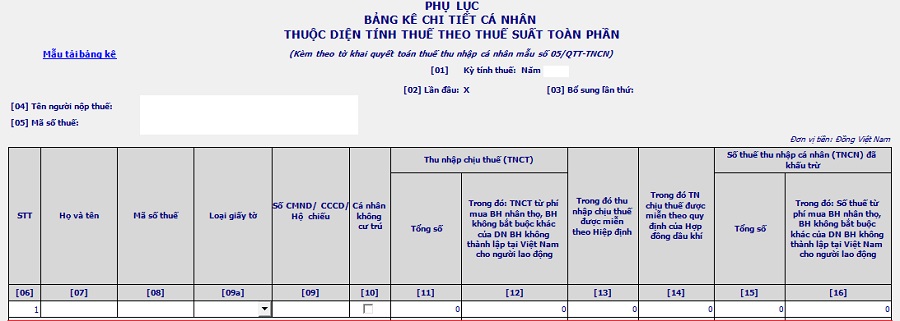 Nộp tờ khai quyết toán thuế TNCN qua HTKK - bước 5