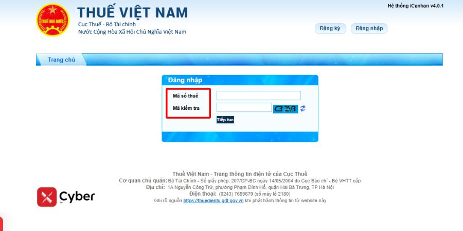 Nộp tờ khai quyết toán thuế TNCN qua Thuế điện tử - bước 2