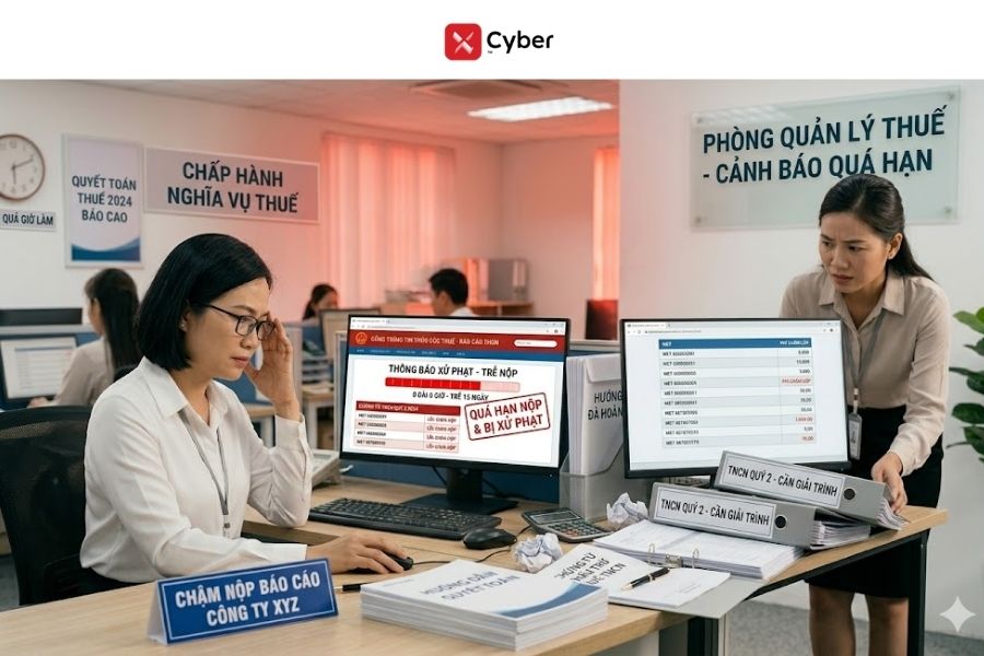 quy định phạt chậm nộp báo cáo chứng từ khấu trừ thuế tncn