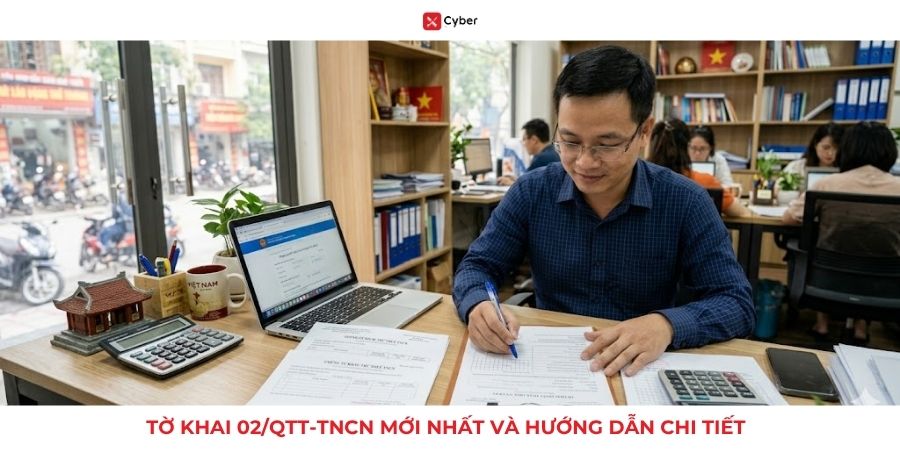 Tờ khai 02/QTT-TNCN: Mẫu mới nhất 2026 và cách điền chi tiết 1 tờ khai 02/qtt-tncn