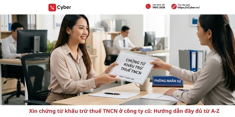 xin chứng từ khấu trừ thuế tncn ở công ty cũ