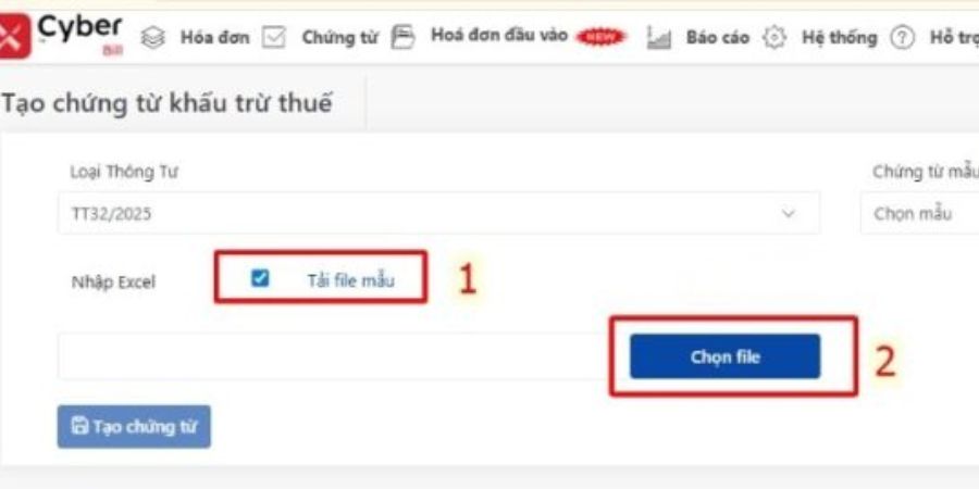 Hướng dẫn chi tiết cách lập và xuất chứng từ khấu trừ thuế TNCN 8 cách lập chứng từ khấu trừ thuế tncn - cách 1.2