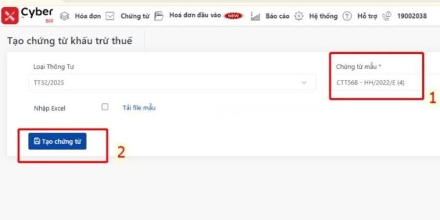 Hướng dẫn chi tiết cách lập và xuất chứng từ khấu trừ thuế TNCN 9 cách lập chứng từ khấu trừ thuế tncn - cách 2.1