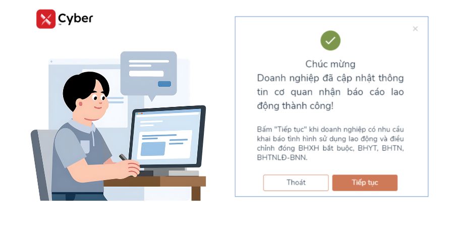 Hướng dẫn cách nộp báo cáo tình hình sử dụng lao động trên Dịch vụ công từ A - Z 8 cách nộp báo cáo tình hình sử dụng lao động trên dịch vụ công - bước 6