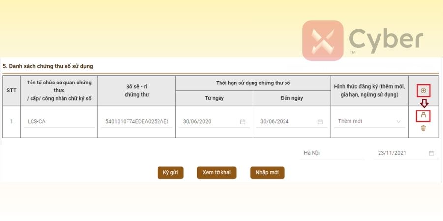 Mẫu 01/ĐKTĐ-HĐĐT là gì? Khi nào phải nộp và cách nộp trên Thuế điện tử 9 Cách nộp mẫu 01/ĐKTĐ-HĐĐT trên trang Thuế điện tử - bước 6