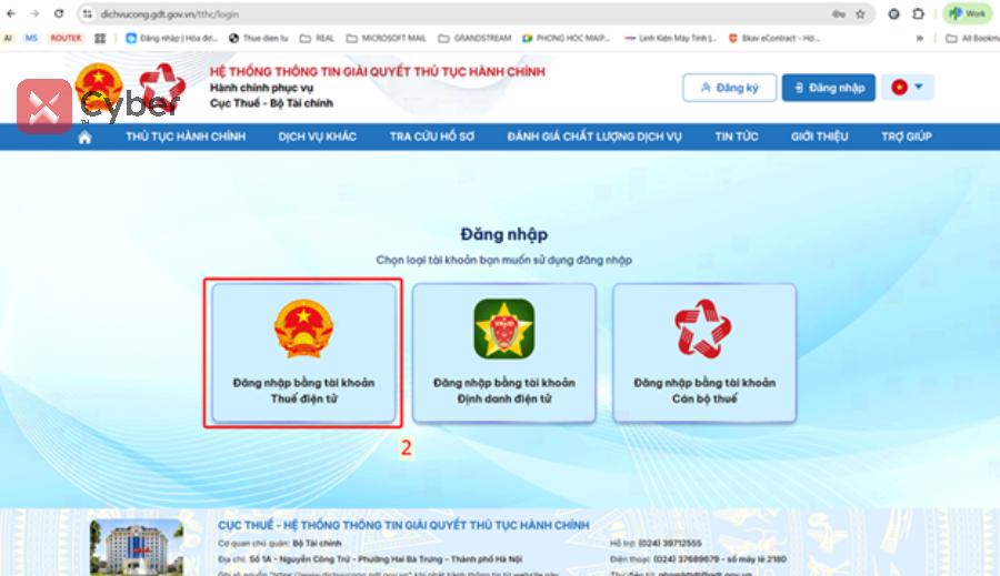 Cách nộp tờ khai thuế GTGT trên Dịch vụ công - Bước 2