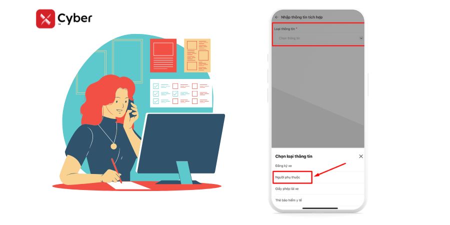 Cách tích hợp người phụ thuộc trên VNeID nhanh chóng, chi tiết A-Z 6 cách tích hợp người phụ thuộc trên vneid - bước 3