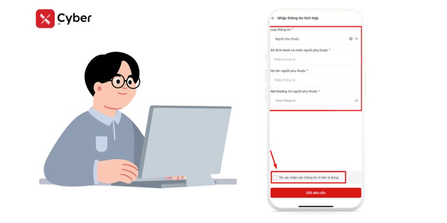 Cách tích hợp người phụ thuộc trên VNeID nhanh chóng, chi tiết A-Z 7 cách tích hợp người phụ thuộc trên vneid - bước 4