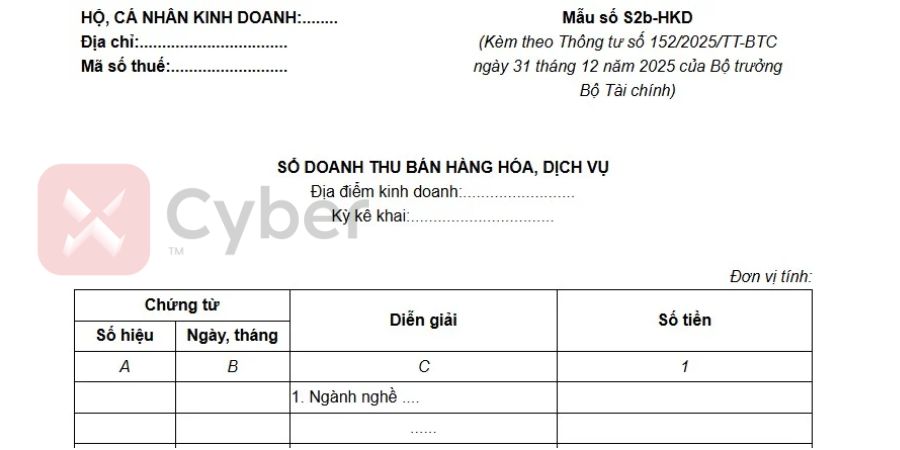 Mẫu số S2b-HKD