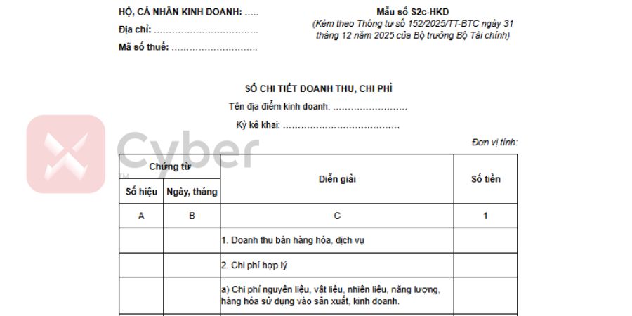 Mẫu số S2c-HKD