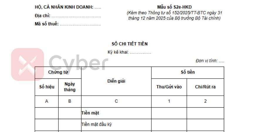 Mẫu số S2e-HKD