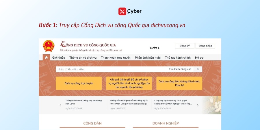 Nộp báo cáo tình hình sử dụng lao động năm 2026: Thời hạn, nơi nộp và 3 cách thực hiện 2 nộp báo cáo tình hình sử dụng lao động - bước 1