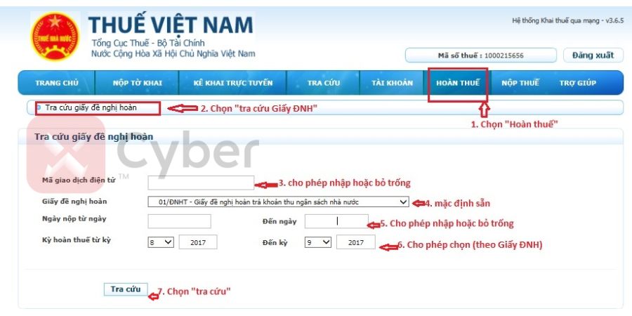 Tra cứu hồ sơ hoàn thuế thu nhập cá nhân: 3 cách kiểm tra nhanh và chính xác 4 Tra cứu Giấy đề nghị hoàn thuế thu nhập cá nhân - Bước 3