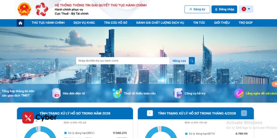Cá nhân tự quyết toán thuế TNCN qua Dịch vụ công - Bước 1
