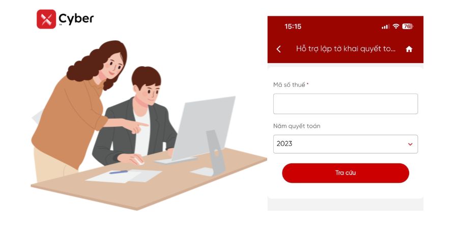 Cá nhân tự quyết toán thuế TNCN qua eTax Mobile - Bước 2