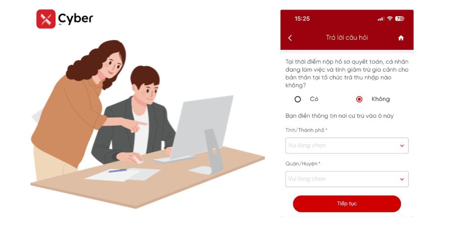 Cá nhân tự quyết toán thuế TNCN qua eTax Mobile - Bước 4