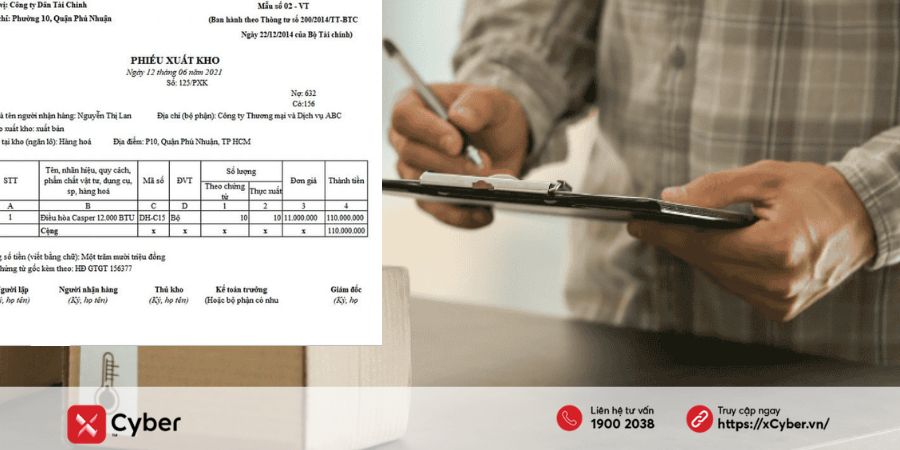 cách điền mẫu phiếu xuất kho theo thông tư 133