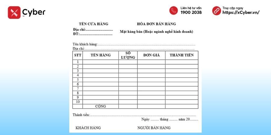 Công ty xuất hóa đơn cho hộ kinh doanh như thế nào? Mẫu hóa đơn và lưu ý mới nhất 2026 5 Mẫu hóa đơn bán hàng công ty xuất cho hộ kinh doanh