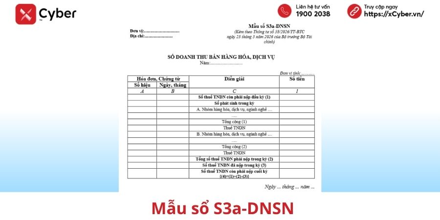 mẫu sổ s3a-dnsn