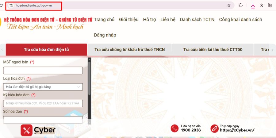 Cách tra cứu hóa đơn đầu vào trên trang Thuế điện tử - Bước 1