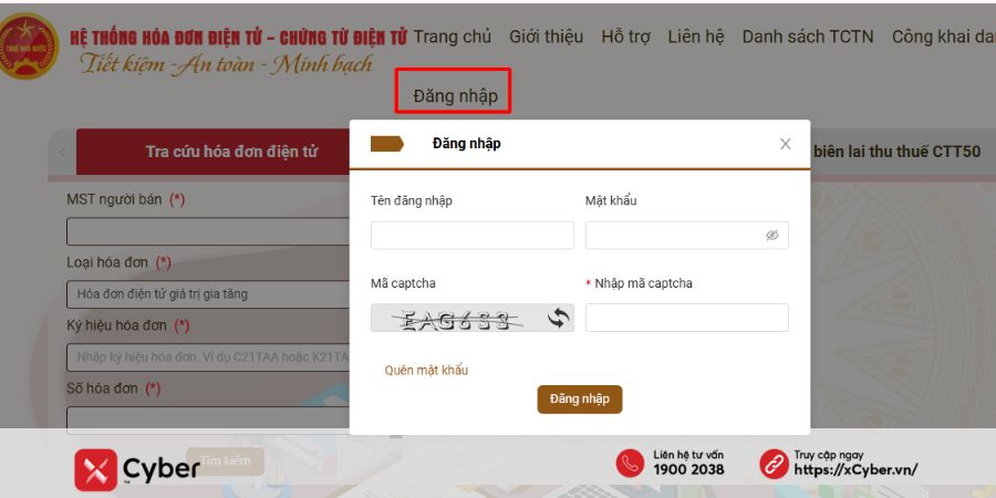 Cách tra cứu hóa đơn đầu vào trên trang Thuế điện tử - Bước 2
