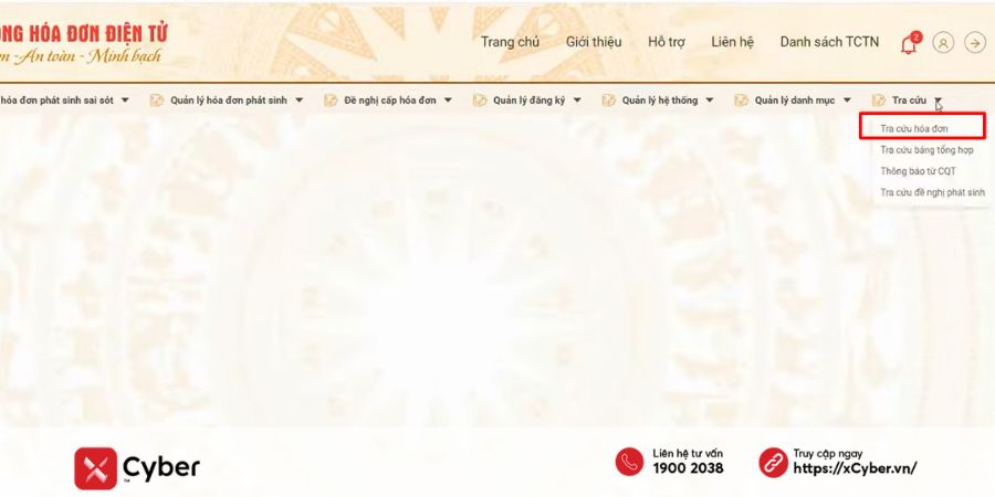 Cách tra cứu hóa đơn mua vào trên hoadondientu.gdt.gov.vn - Bước 2
