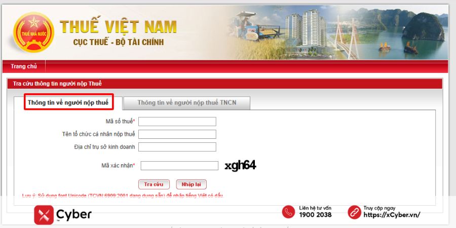 Hướng dẫn 5 cách tra cứu mã số thuế hộ kinh doanh nhanh và chính xác 4 Tra cứu mã số thuế hộ kinh doanh qua website của Tổng cục Thuế - Bước 2