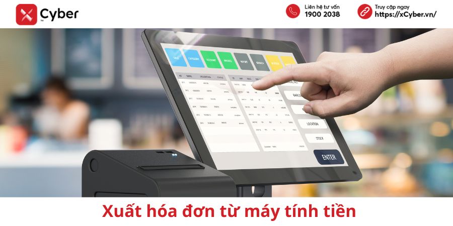 xuất hóa đơn từ máy tính tiền