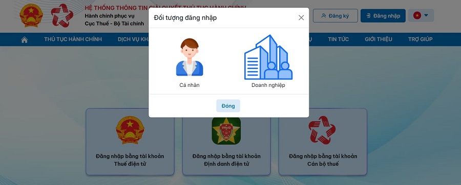Đăng ký cá nhân kinh doanh: Đăng ký ở đâu, làm online thế nào và nên chọn hình thức nào? 16 đăng ký mã số thuế cá nhân kinh doanh trên dịch vụ công - bước 2.2