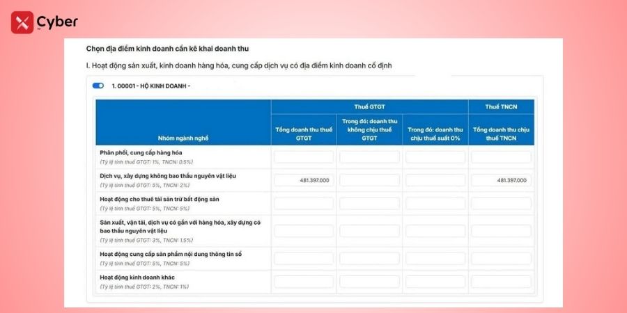 Hướng dẫn hộ kinh doanh kê khai thuế quý 2: Cách nộp tờ khai online và hạn chót cần nhớ 25 hộ kinh doanh kê khai thuế quý 2 trên dịch vụ công - bước 7